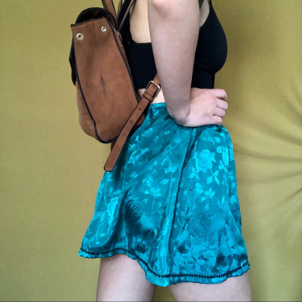 Upcycled vintage print skirt